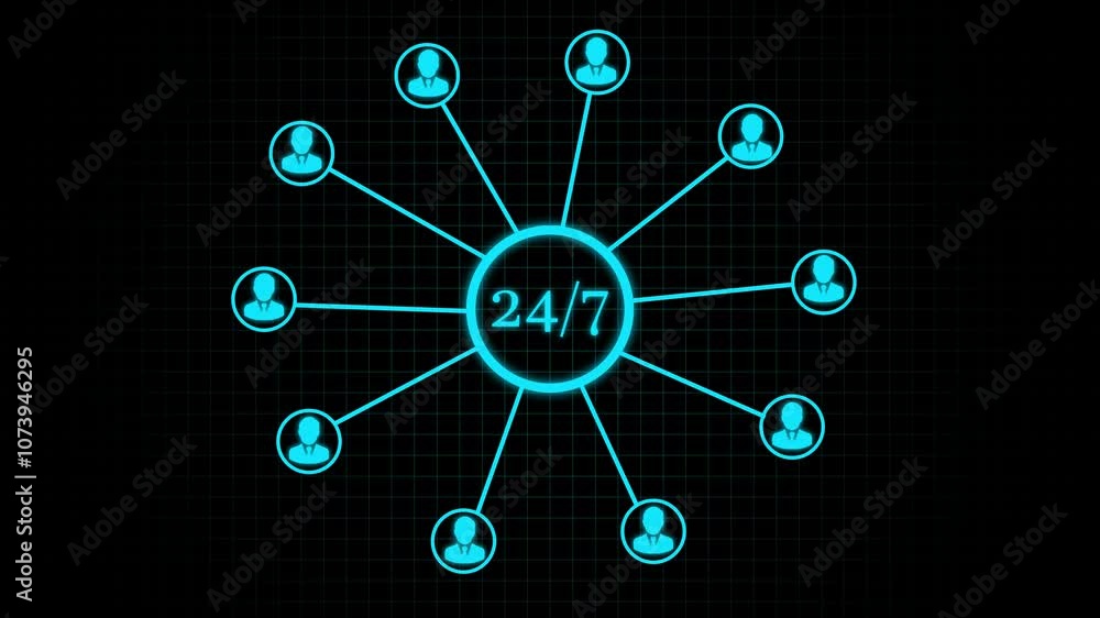 Businessman 24 hours service online network icon 24 by 7 24 hour a day service stamp and hand stamping impact isolated , 24h round the clock 3D rendered concept 24 hour s and 7 days a week animation Businessman 24 hours service online network icon 24 by 7 24 hour a day service stamp and hand stamping impact isolated , 24h round the clock 3D rendered concept 24 hour s and 7 days a week animation