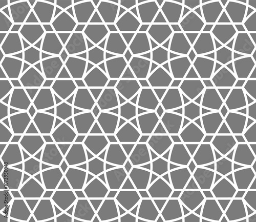 Seamless geometric pattern. Background girih illustration. Seamless girih pattern. Traditional Islamic Design. Mosque decoration element. Morocco seamless pattern.