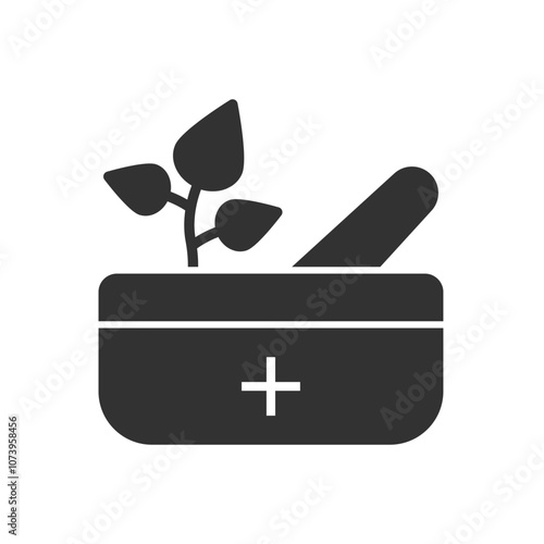 Herbal Medicine Icon - Mortar Icon