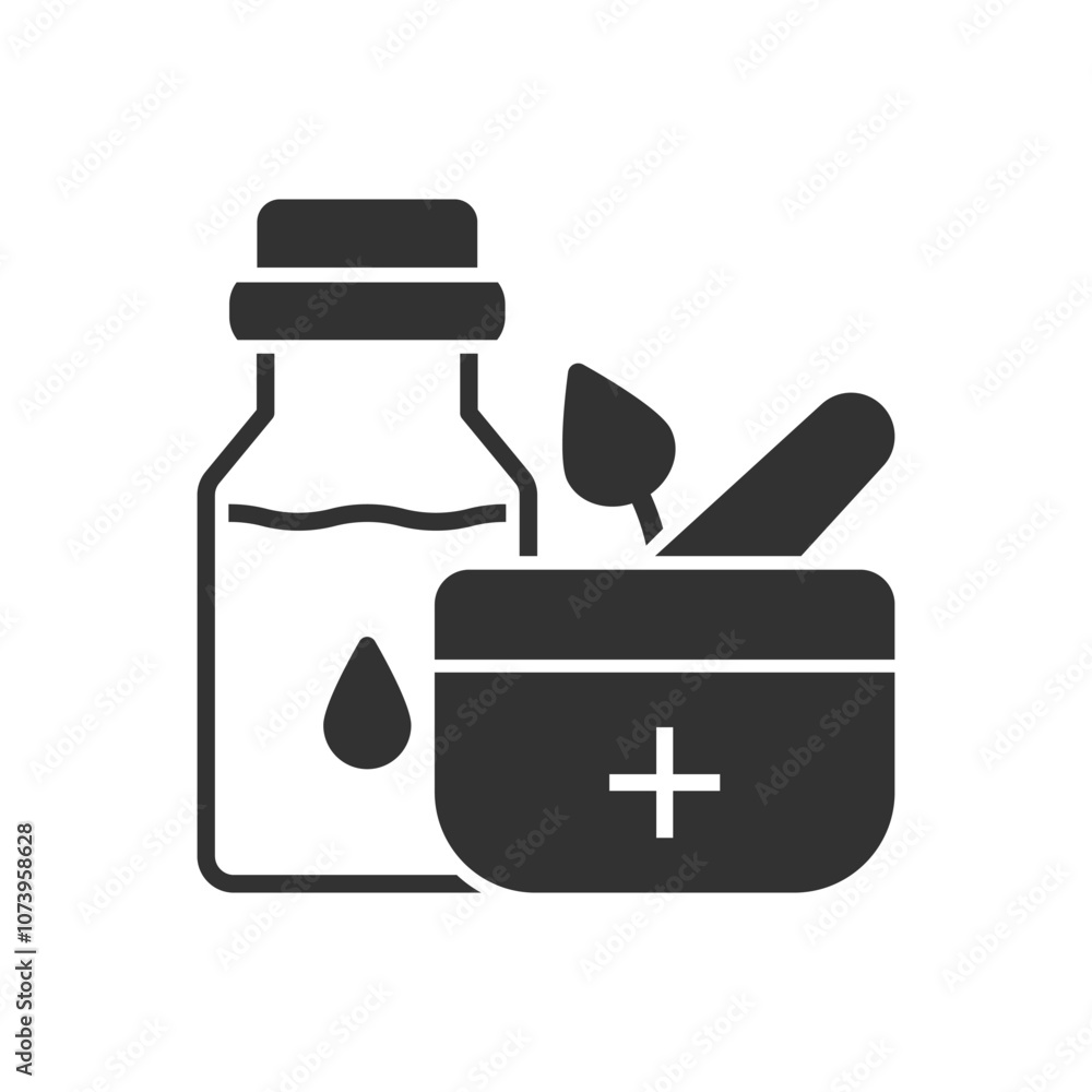 Herbal Medicine Icon - Homeopathy Icon Herbal Medicine Icon - Homeopathy Icon
