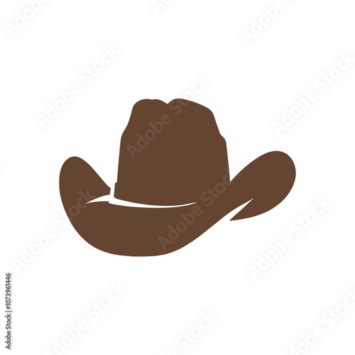 Cowboy hat western vector icon. Sheriff cowboy cartoon icon illustration logo.