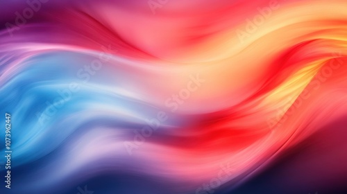 Wallpaper Mural Abstract colorful wave background with gradient hues of red, blue, and purple. Digital flowing texture design. Torontodigital.ca