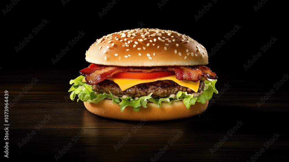 Delicious Cheeseburger with Fresh Ingredients Delicious Cheeseburger with Fresh Ingredients