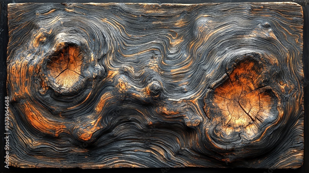 Abstract wooden texture with swirls and contrasting colors. Abstract wooden texture with swirls and contrasting colors.