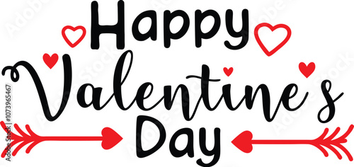 "Happy Valentine's Day" typography design