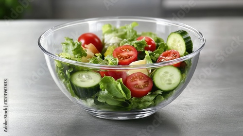 Fresh Vegetable Salad with Tomatoes and Cucumbers