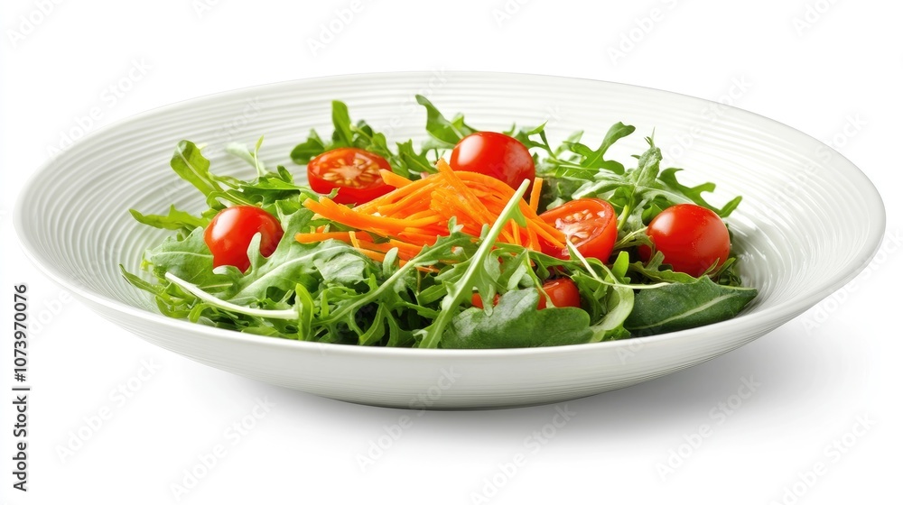 Fresh Vegetable Salad with Greens and Cherry Tomatoes Fresh Vegetable Salad with Greens and Cherry Tomatoes