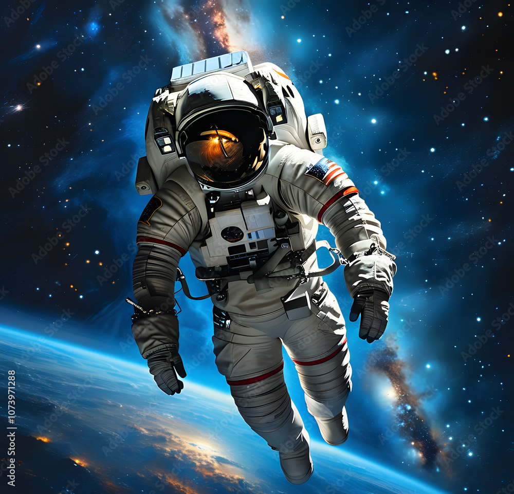 Astronaut Floating in Space Astronaut Floating in Space
