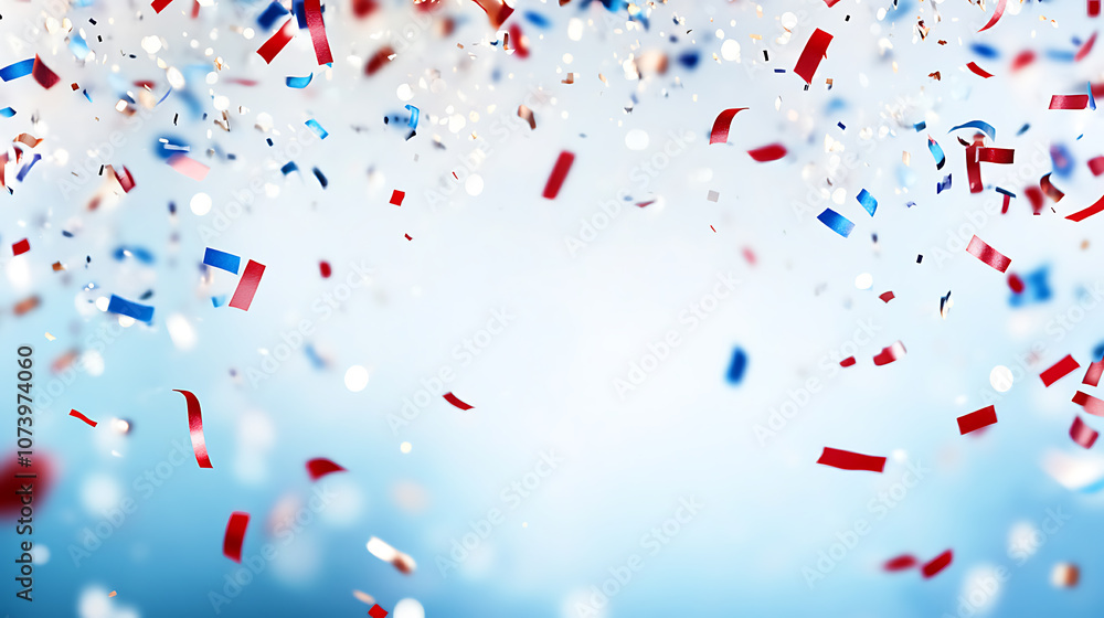 Red, white and blue chevron graphic on a solid background Red, white and blue chevron graphic on a solid background