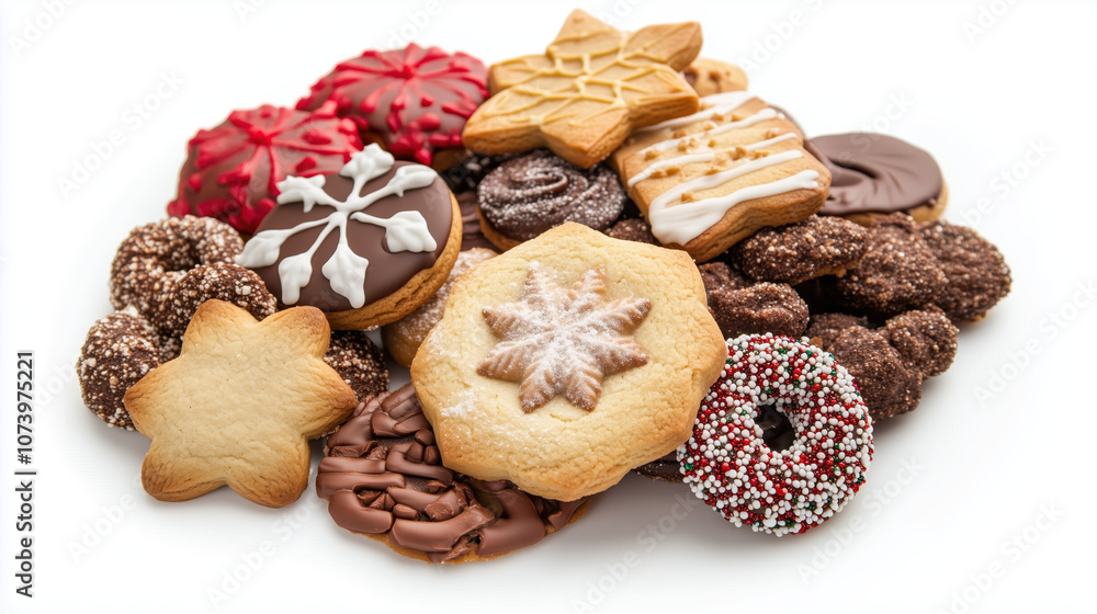 Christmas cookies, isolated on a white background Christmas cookies, isolated on a white background