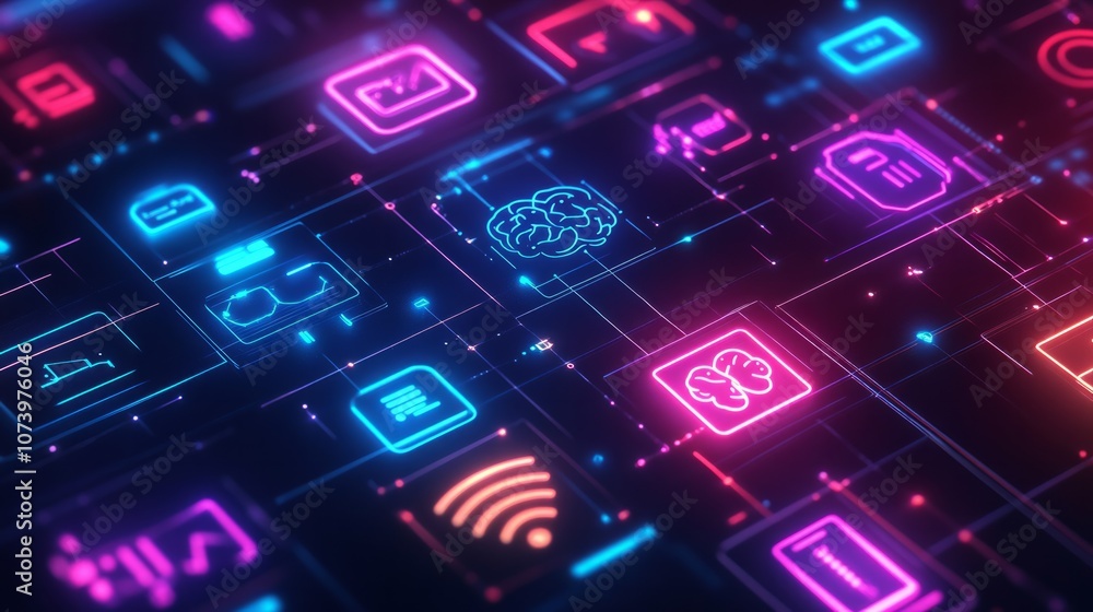 Abstract blue technology background with futuristic elements, circular shapes, and circuit board patterns Abstract blue technology background with futuristic elements, circular shapes, and circuit board patterns
