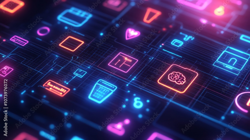 Abstract blue technology background with futuristic elements, circular shapes, and circuit board patterns Abstract blue technology background with futuristic elements, circular shapes, and circuit board patterns