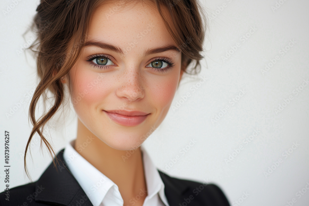 portrait of a cheerful smiling businesswoman portrait of a cheerful smiling businesswoman