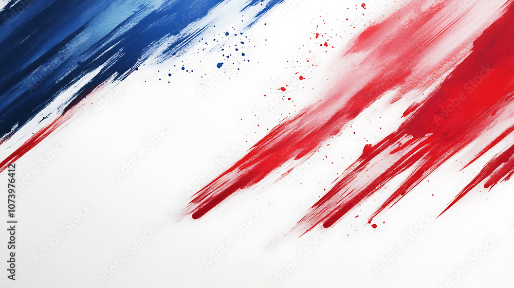 Red and blue diagonal stripes on white background Red and blue diagonal stripes on white background
