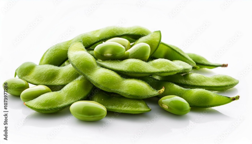 edamame beans isolated on white background edamame beans isolated on white background