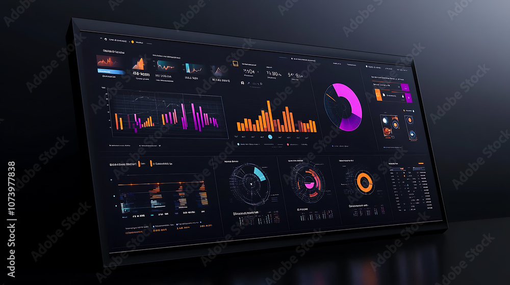 Advanced wind turbine analytics dashboard with realtime performance metrics and predictive maintenance insights 3d illustration Advanced wind turbine analytics dashboard with realtime performance metrics and predictive maintenance insights 3d illustration
