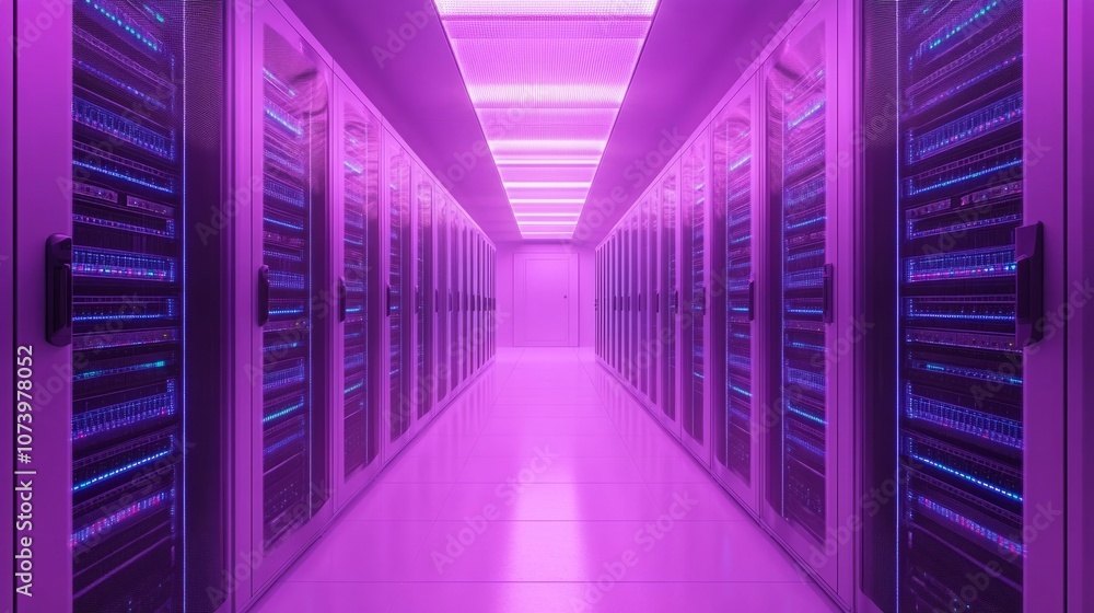 Fototapeta premium a purple server room