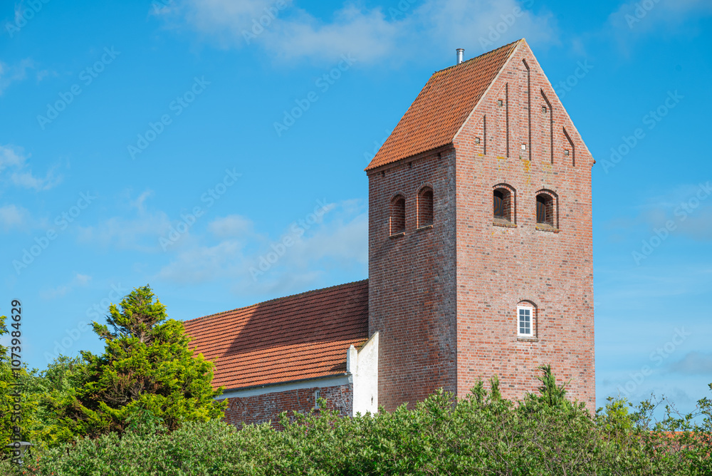 Church of village of Gudum in Jutland in Denmark Church of village of Gudum in Jutland in Denmark
