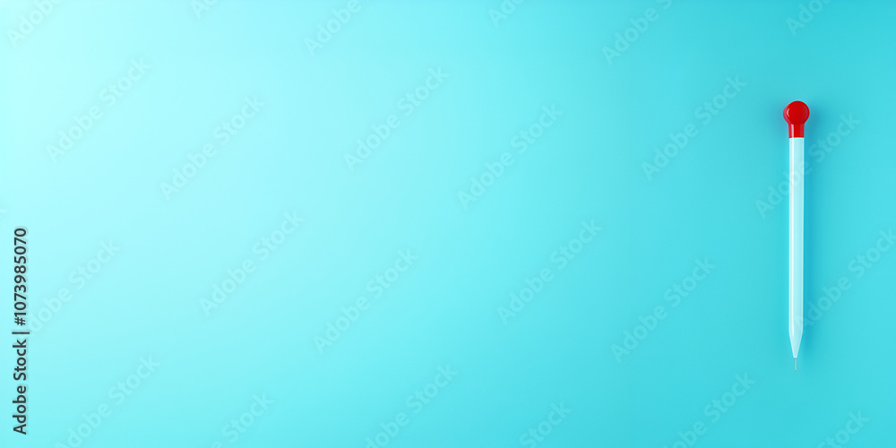 A sleek graphic design featuring a thermometer icon placed on the right side of a panoramic blue backdrop, isolated with plenty of blank space for text. A sleek graphic design featuring a thermometer icon placed on the right side of a panoramic blue backdrop, isolated with plenty of blank space for text.