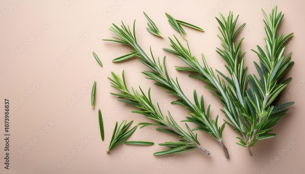 Rosemary, isolated on a pastel Rosemary, isolated on a pastel