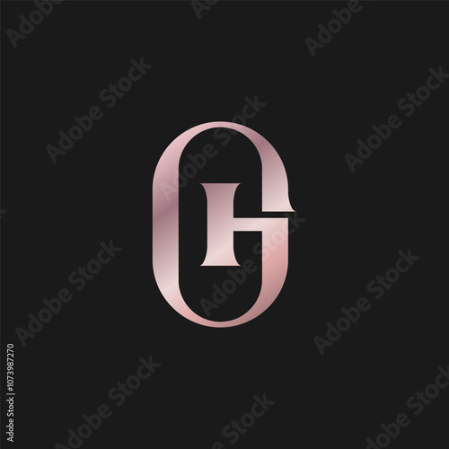 GH fahion monogram minimalist logo