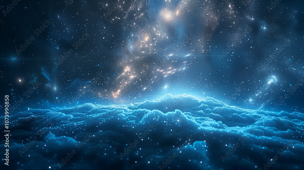 Fototapeta premium dark blue clouds with lightning bad weather background climate generative