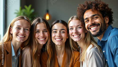 Joyful Group of Friends