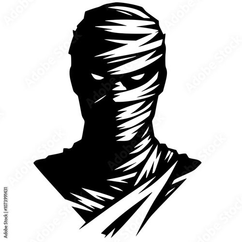 Mummy portrait silhouette