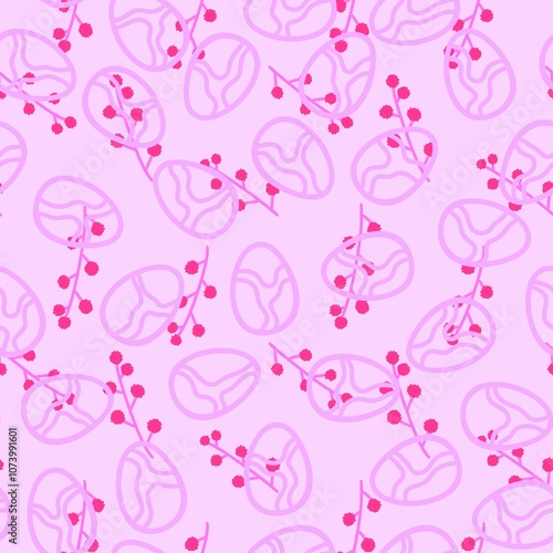 Easter seamless pattern with eggs for wallpaper and fabrics and textiles