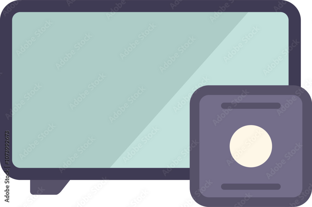 Minimalist icon of a smart tv is paired with a wifi symbol, representing seamless streaming Minimalist icon of a smart tv is paired with a wifi symbol, representing seamless streaming