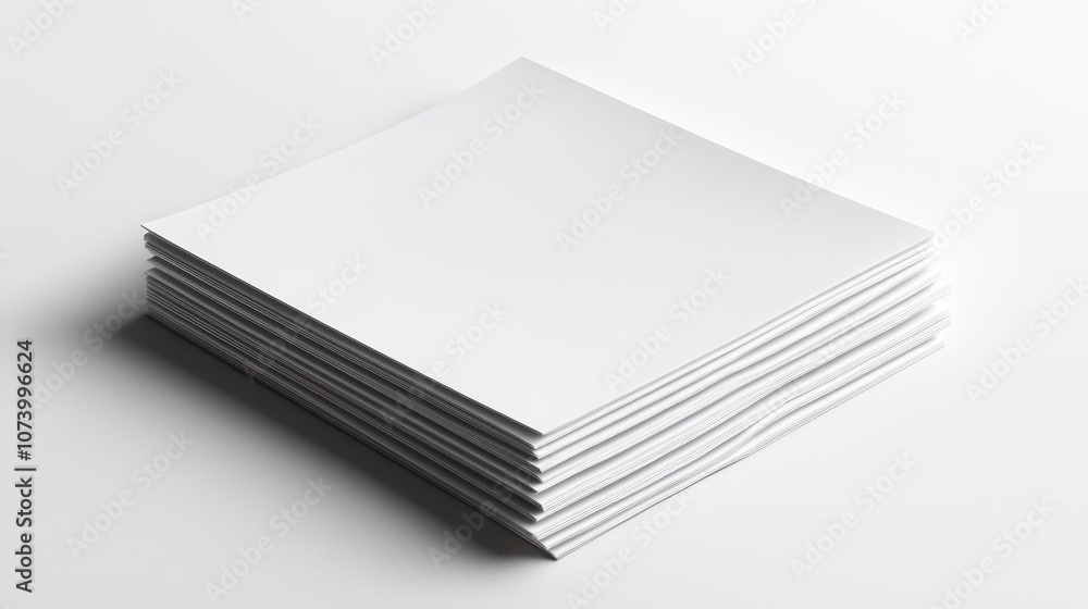 Blank A4 white paper sheet with soft, diffused shadows on a white background, precise and crisp corners, high-resolution details for a clean look Blank A4 white paper sheet with soft, diffused shadows on a white background, precise and crisp corners, high-resolution details for a clean look