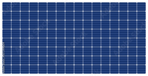 Solar panel grid pattern blue and white. Solar cells power blue technology electricity eco green energy.