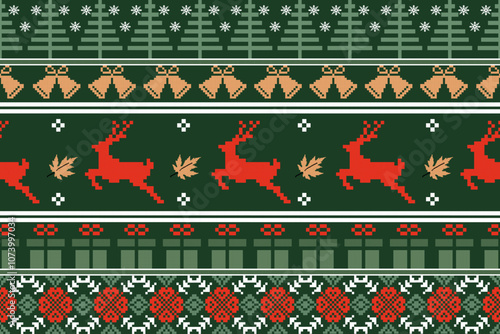 Christmas Pattern - Vector illustrator digital file download for print, printable, wallpaper, background, rug, book cover, gift wrapper and many projects.