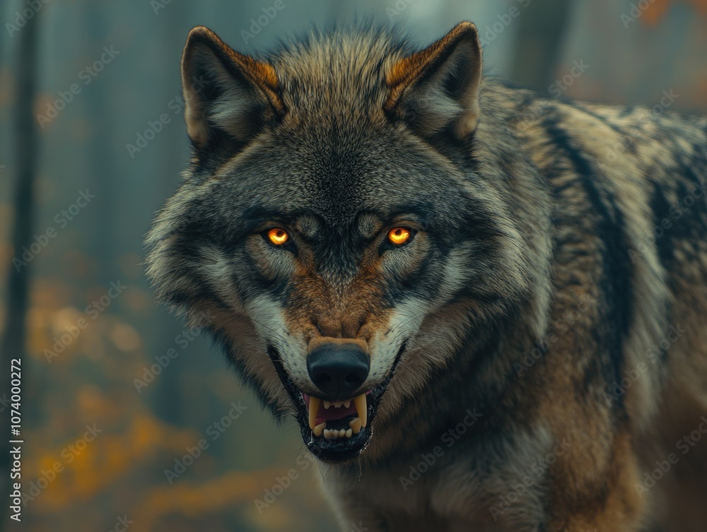 Fototapeta premium Wolf in the Woods