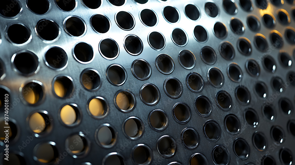 Precision punches automated machine creating uniform patterns in metal sheet industrial photo Precision punches automated machine creating uniform patterns in metal sheet industrial photo