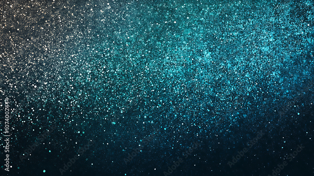 Obraz premium Teal green blue gradient background grainy glowing noise texture