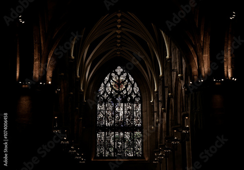 stained glass window in church
