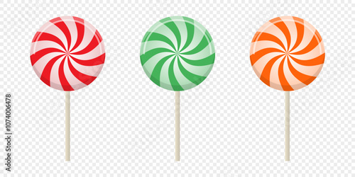 Circle christmas candy cane. Vector illustration
