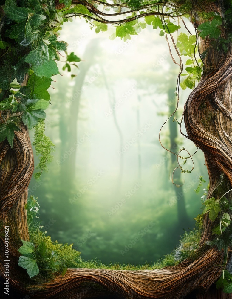 Mystical forest scene