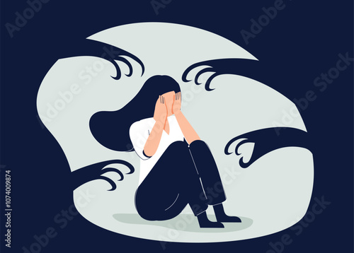 Mental health and psychology concept. DifDifferent mental health problems, psychological disorders, treatment techniques