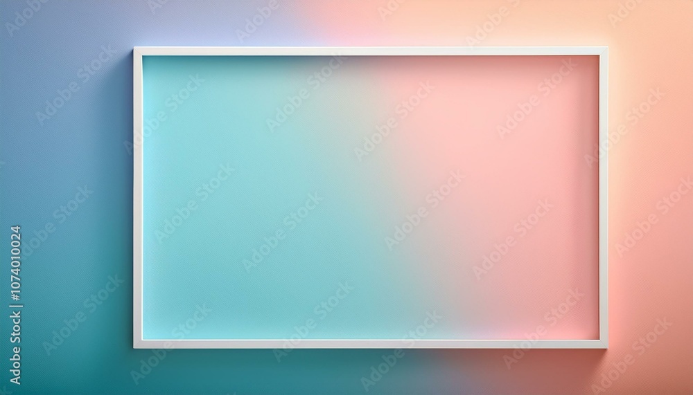 White frame on a gradient wall White frame on a gradient wall