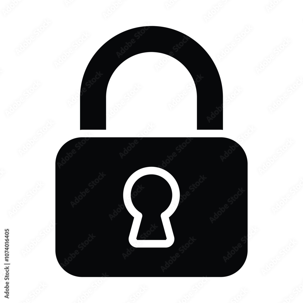 Simple Lock glyph icon. The icon can be used for websites, print templates, presentation templates, illustrations, etc Simple Lock glyph icon. The icon can be used for websites, print templates, presentation templates, illustrations, etc