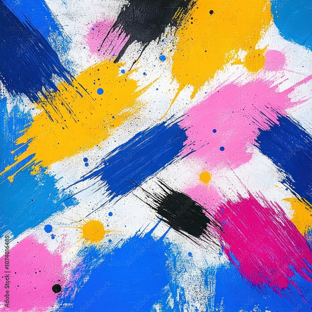 Obraz premium Vibrant Graffiti Art with Colorful Splatter Paint Style