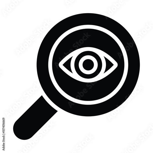 Simple Spyware glyph icon. The icon can be used for websites, print templates, presentation templates, illustrations, etc