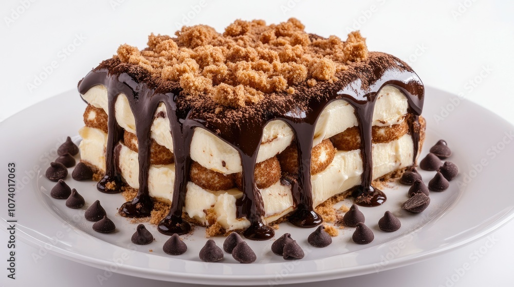 Decadent Chocolate Layered Dessert with Crunchy Topping Decadent Chocolate Layered Dessert with Crunchy Topping