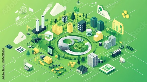 Sustainable City Illustration