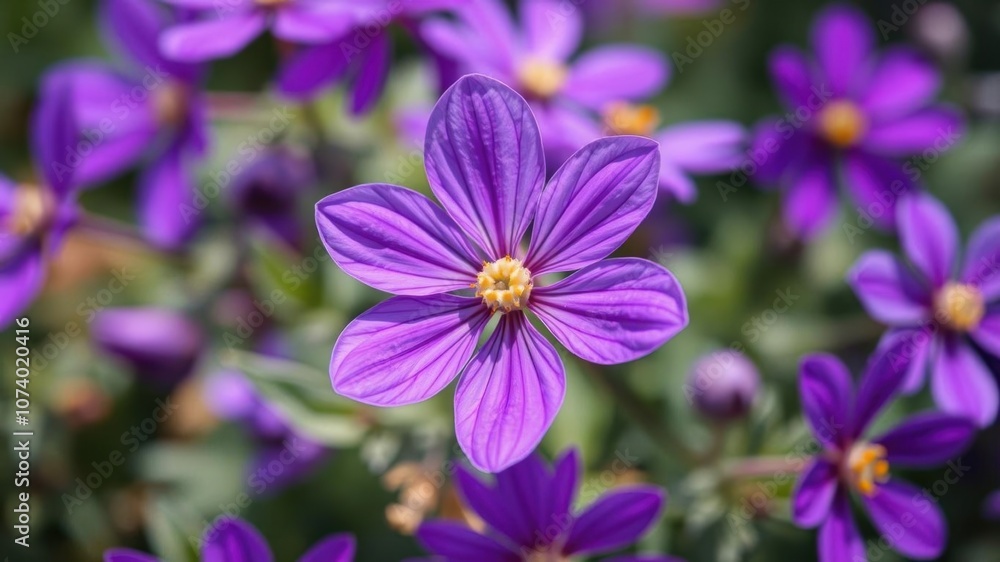 A close-up shot of a vibrant purple flower blooming in a garden, flora, beauty A close-up shot of a vibrant purple flower blooming in a garden, flora, beauty