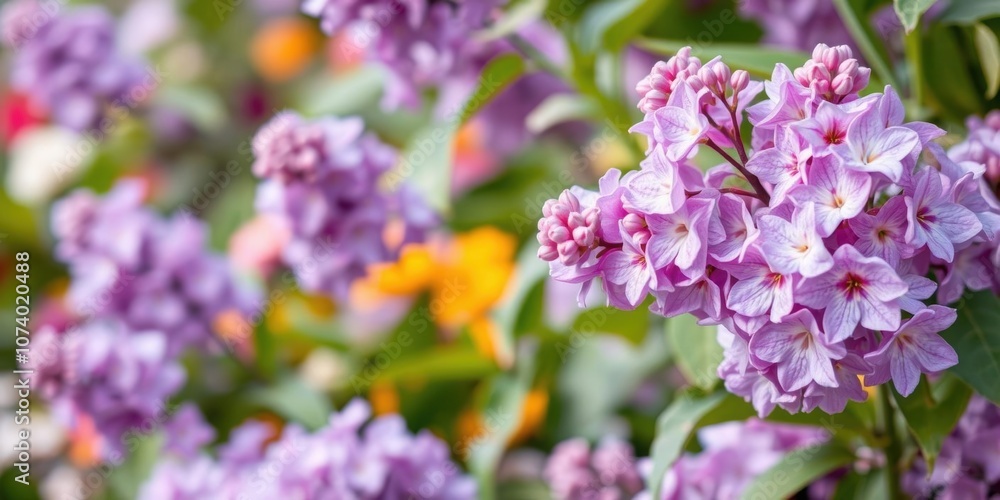 Floral spring background with purple lilac flowers in full bloom, flowers, botanical Floral spring background with purple lilac flowers in full bloom, flowers, botanical