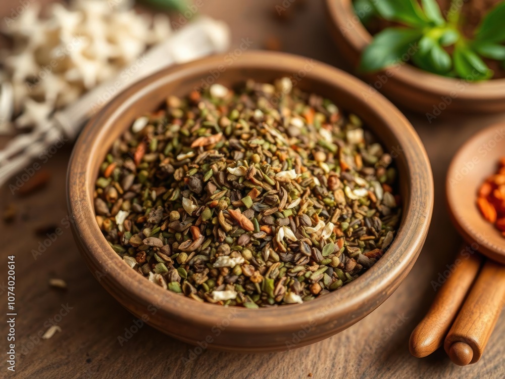 Fresh ginger root and fine ginger powder displayed in a rustic bowl, aromatic, healthy Fresh ginger root and fine ginger powder displayed in a rustic bowl, aromatic, healthy