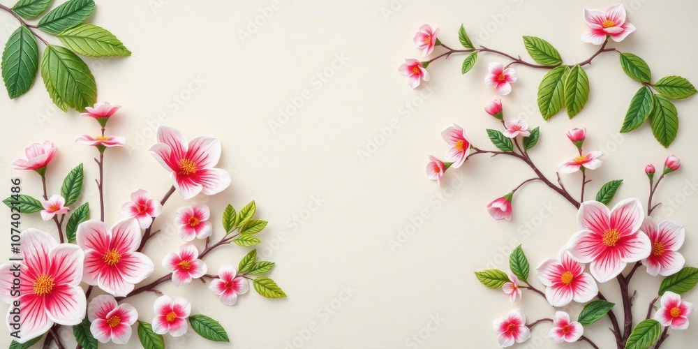 Peach cherry blossom flower pattern design element with delicate petals and soft colors, spring, nature Peach cherry blossom flower pattern design element with delicate petals and soft colors, spring, nature